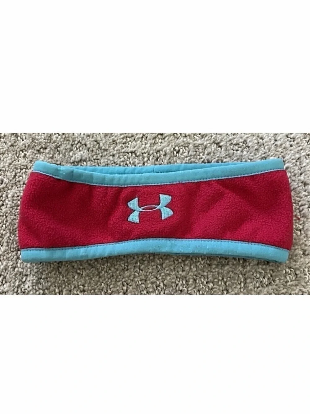 Under Armour UA Fleece Headband Youth Red Turquoise OSFA Passion Snow Winter